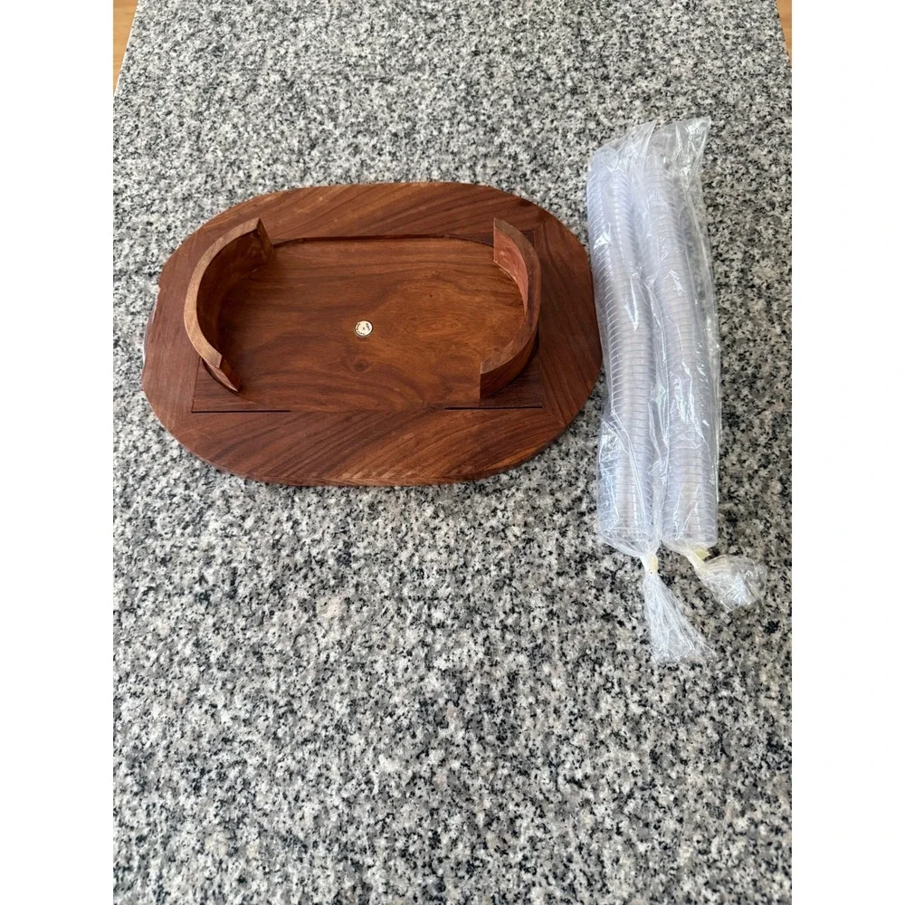 Wooden Church Home Bible study communion Tray holds 20 cups w 100cups Made India
